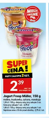 Jogurt Froop malina 150g promocja w Twój Market