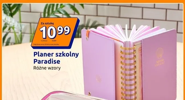 Planer szkolny Paradise promocja w Action