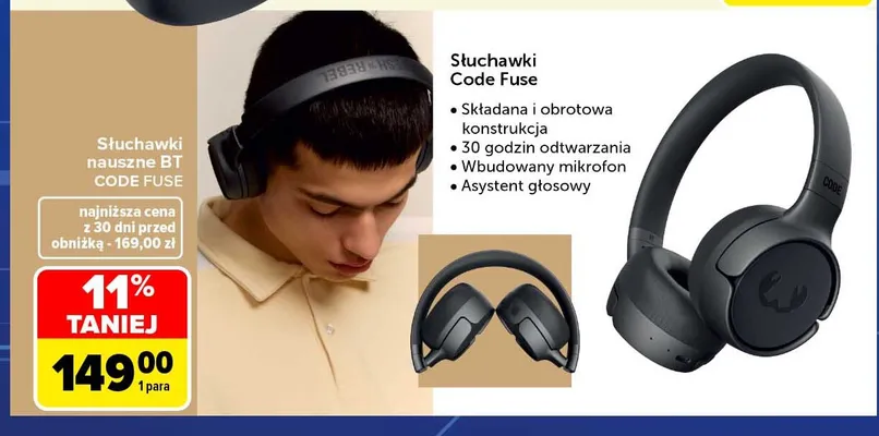 Słuchawki nauszne Bt Code Fuse Fresh 'n Rebel promocja w Carrefour