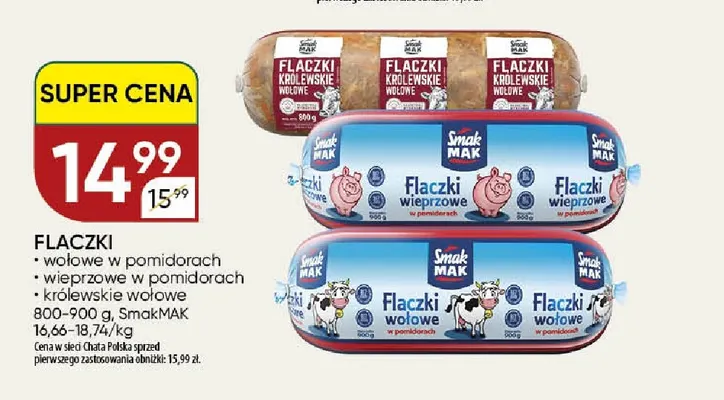 Flaczki królewskie wołowe SmakMAK promocja w Chata Polska