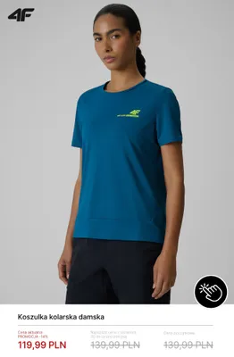 Koszulka kolarska damska 4F promocja w 4F