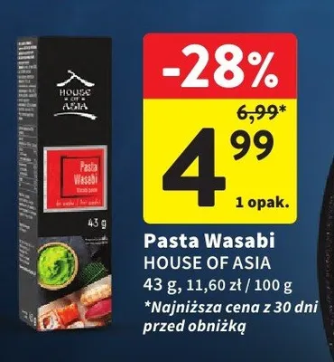 Pasta Wasabi promocja w Intermarche
