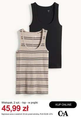 Top w prążki C&A 2-pak promocja w C&A