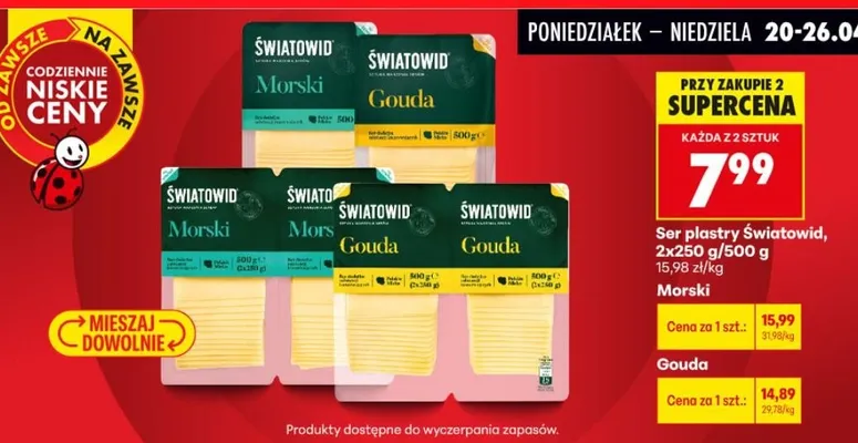 Ser plastry Gouda promocja w Biedronka