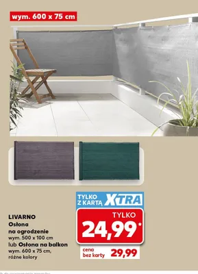 Osłona na ogrodzenie Livarno promocja w Kaufland