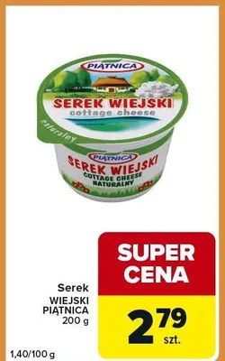 Serek wiejski naturalny promocja w Carrefour Express