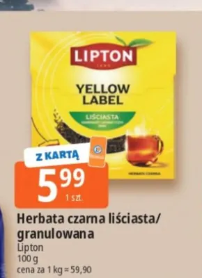 Herbata czarna granulowana Lipton promocja w Leclerc