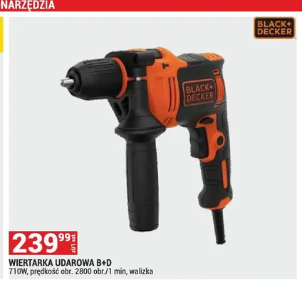 Wiertarka udarowa Black+Decker promocja w Merkury Market