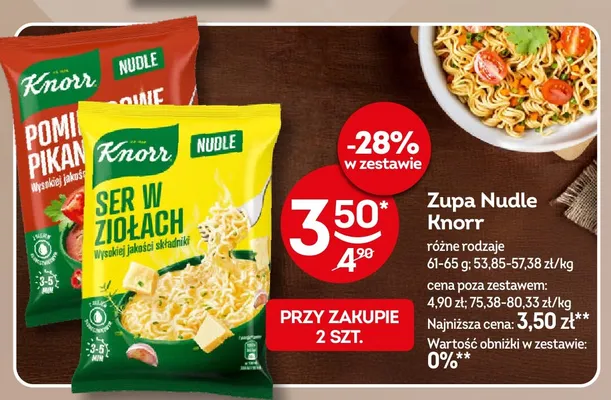Zupa Nudle Knorr Pomidorowa pikantna promocja w Żabka