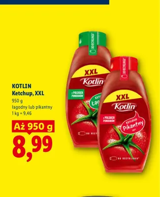 Ketchup XXL łagodny Kotlin promocja w Lidl