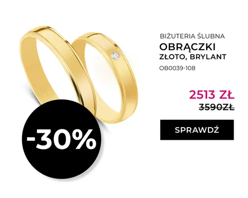 Obrączki ślubne złoto brylant promocja w Briju