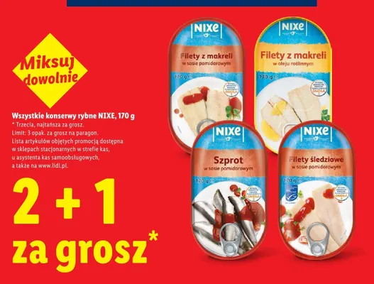 Konserwy rybne 170 g promocja w Lidl