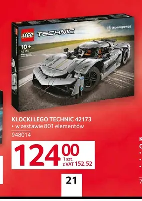 Klocki LEGO Technic 42173 promocja w Selgros