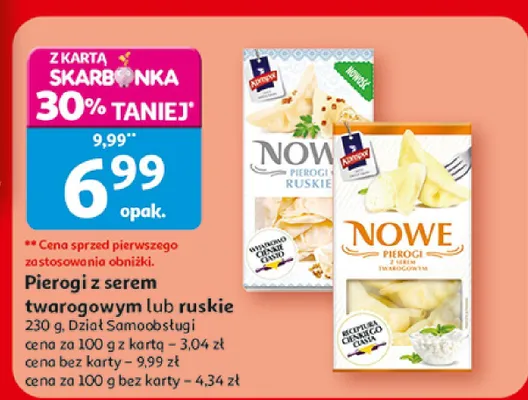 Pierogi z serem twarogowym lub ruskie Dział Samoobsługi promocja w Auchan