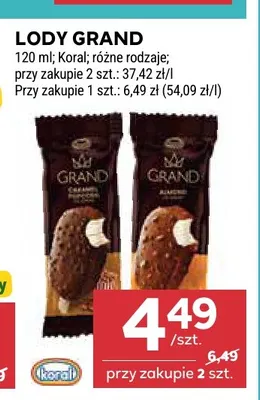 Lody Grand Koral promocja w Stokrotka
