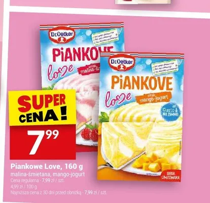 Piankowe Love Dr.Oetker malina-śmietana promocja w Twój Market