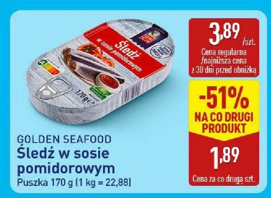 Śledź w sosie pomidorowym promocja w Aldi