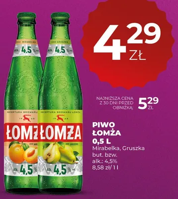 Piwo Łomża Mirabela, Gruszka promocja w Duży Ben