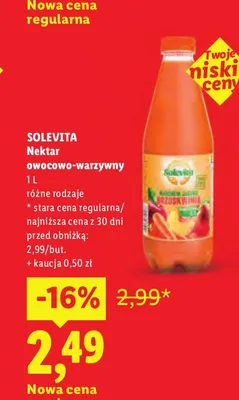 Nektar owocowo-warzywny Solevita promocja w Lidl