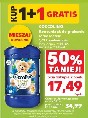 Koncentrat do płukania Coccolino Perfume & Care promocja w Kaufland