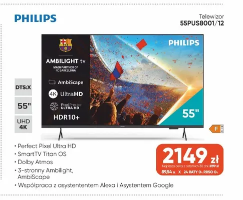 Telewizor Philips 55PUS8001/12 promocja w Max Elektro