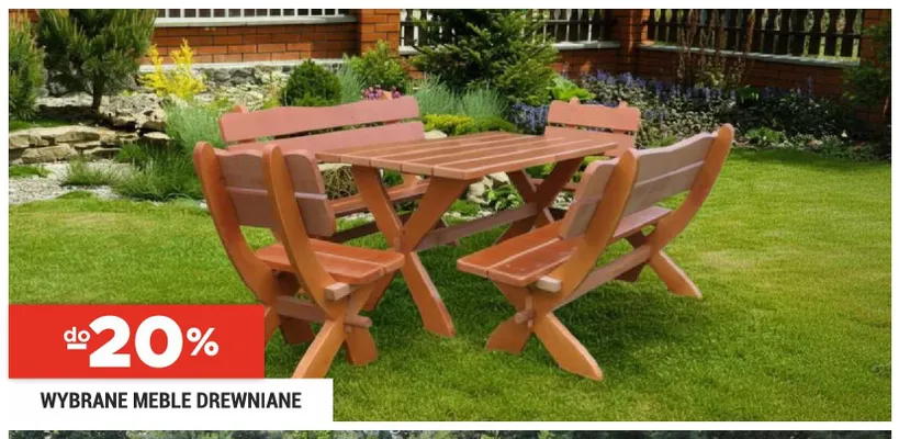 Meble drewniane promocja w Merkury Market