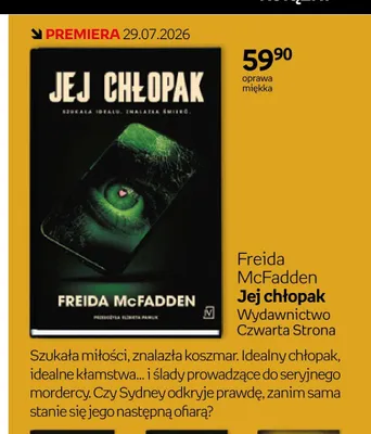 Książka Jej chłopak Freida McFadden promocja w Empik