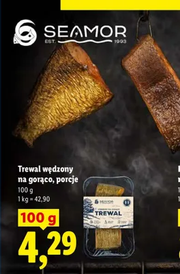 Trewal wędzony na gorąco porcje Seamor promocja w Lidl