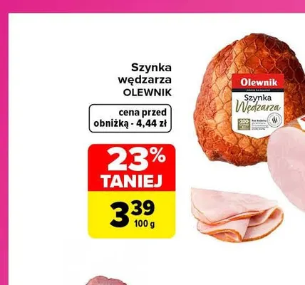 Szynka wędzarza Olewnik promocja w Carrefour