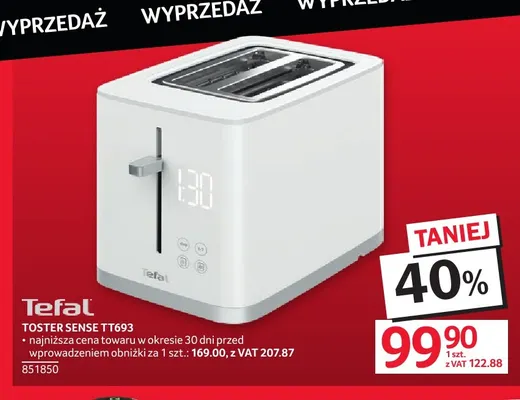 Toster Sense TT693 Tefal promocja w Selgros