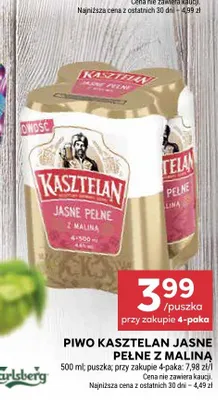 Piwo Kasztelan Jasne Pełne z Maliną promocja w Stokrotka