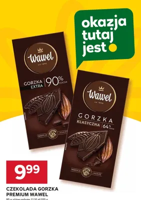 Czekolada gorzka premium klasyczna 64% cocoa promocja w Stokrotka