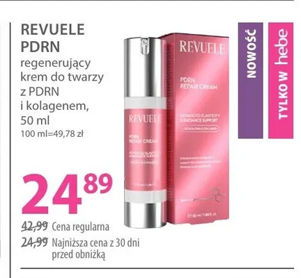 Krem do twarzy Revuele PDRN regenerujący promocja w Hebe