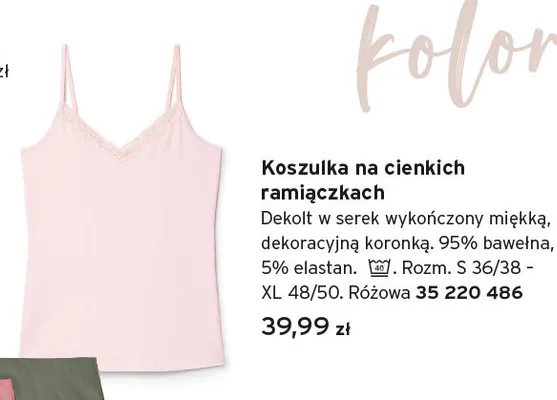 Koszulka na cienkich ramiączkach promocja w Tchibo