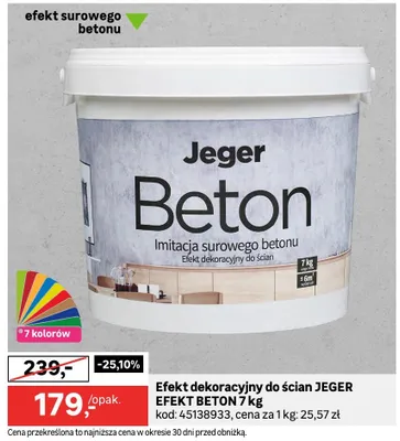 Efekt dekoracyjny do ścian BETON promocja w Leroy Merlin
