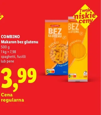 Makaron bezglutenowy spaghetti Combino promocja w Lidl