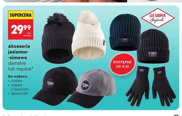 Czapka jesienno-zimowa damska Lee Cooper Originals promocja w Biedronka