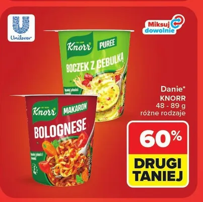 Puree ziemniaczane Knorr Boczek z cebulką promocja w Carrefour Market