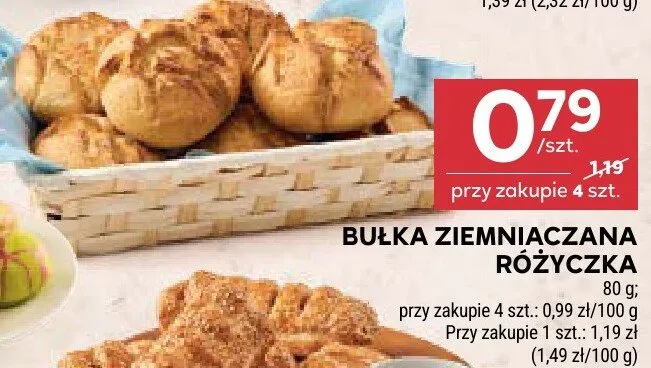 Bułka ziemniaczana różyczka promocja w Stokrotka