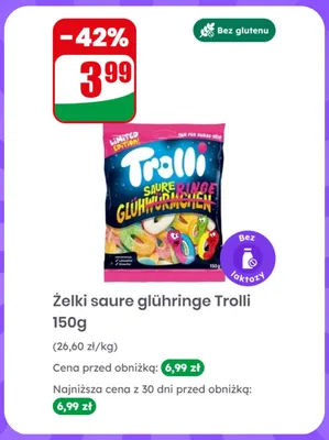 Żelki Saure Glühringe Trolli promocja w Dino