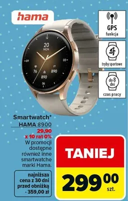 Smartwatch Hama 8900 promocja w Carrefour