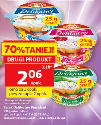 Serek Delikatny Président ze szczypiorkiem promocja w Auchan