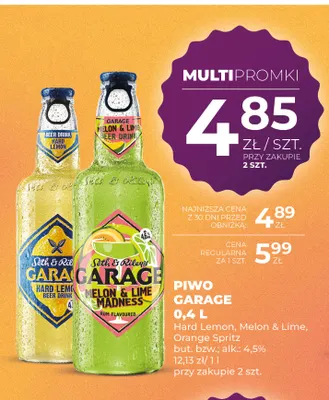Piwo Garage Hard Lemon promocja w Duży Ben