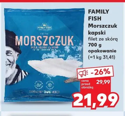 Morszczuk kapski filet ze skórą FAMILY FISH promocja w Kaufland