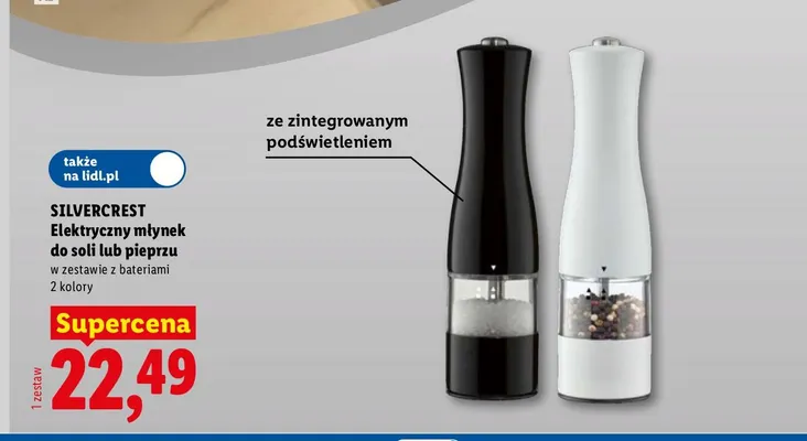Elektryczny młynek do pieprzu SilverCrest promocja w Lidl