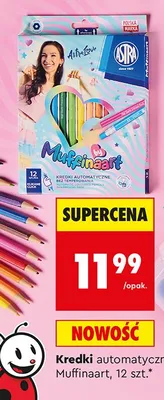 Kredki automatyczne Astra Muffinaart promocja w Biedronka