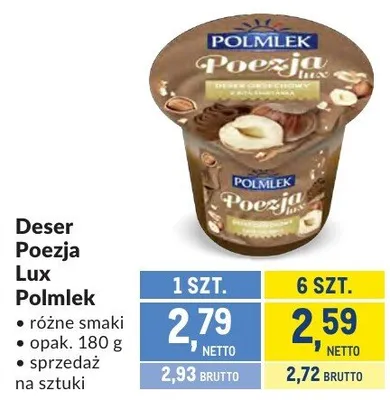 Deser Poezja Lux Polmlek promocja w Makro