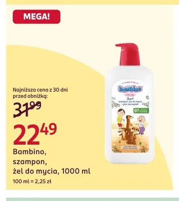 Szampon, żel do mycia 3w1 Bambino promocja w Rossmann