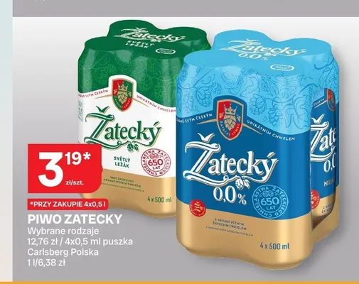 Piwo Zatecky Svetly Lezak promocja w Chorten