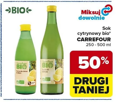 Sok cytrynowy bio Carrefour promocja w Carrefour